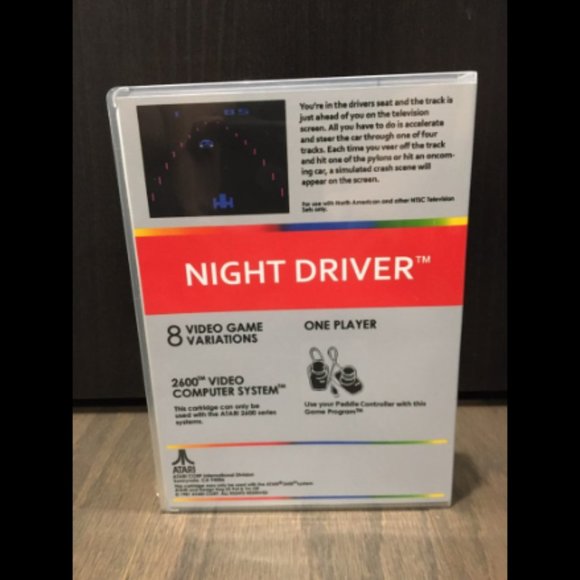 Atari 2600 Night Driver Game with Manual and Case - Picture 9 of 10